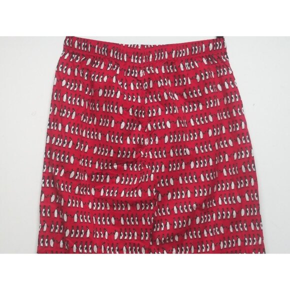 Tommy Hilfiger Men’s Pajama Pants XL Red PENGUIN PRINT allover Lounge Sleep EUC - Picture 7 of 10
